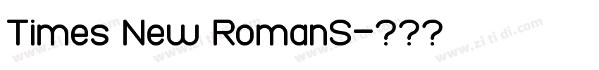 Times New RomanS字体转换